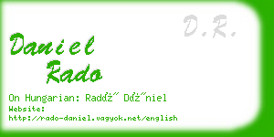 daniel rado business card